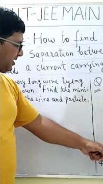 How to find the minimum separation between a projected charged particle and a current carrying wire