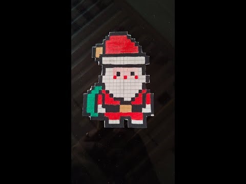 Santa Pixel Art 🎅| Easy Grid Drawing for Beginners | Budget Pixel Art