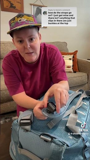 How to attach the backpack straps on a Patagonia Black Hole duffel! #patagonia #blackhole #duffel