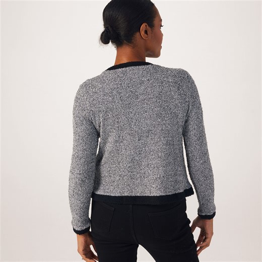 Kim & Co Boucle Sweater Knit Long Sleeve Cardigan - QVC UK