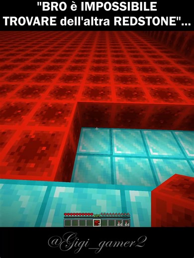 "BRO è IMPOSSIBILE TROVARE dell'altra REDSTONE"...💔🥀#minecraft