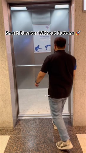 Ever seen an elevator with no buttons inside? 🤯 #SmartElevator #FutureTech #Innovation