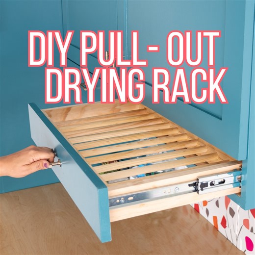 These DIY Pull Out Drying Rack Drawers are smart, space saving, and incredibly practical. ✨ Perfect for keeping laundry organized while giving your cabinets a clean, custom upgrade. https://www.anikasdiylife.com/diy-drying-rack-drawers/ | The DIY Life with Anika