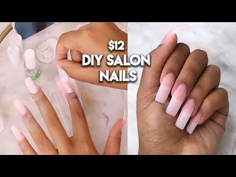 I TRIED DUPING KYLIE JENNERS $200 NAILS FOR $12 | KISS DIP POWDER KIT NAIL TUTORIAL