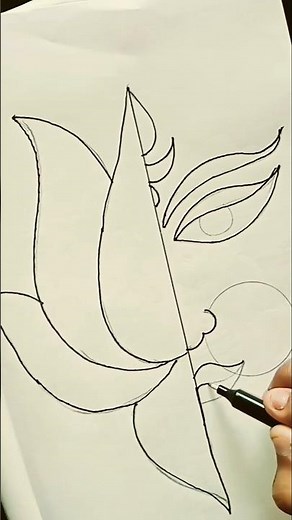 How To Draw Maa Durga Face Drawing 💐🌺🙏||durga pooja #shorts#viral