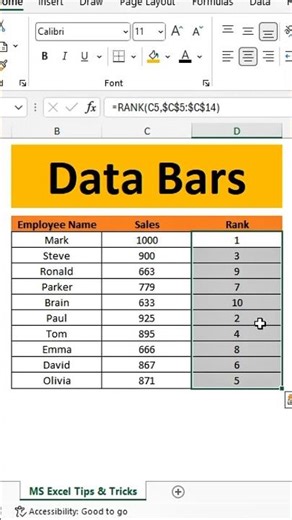 Create Data Bars in Excel | Visualize Data Instantly