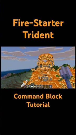 Flaming Trident #commandblocks #minecraft #mctutorial #gaming #tutorial #minecraftcommands