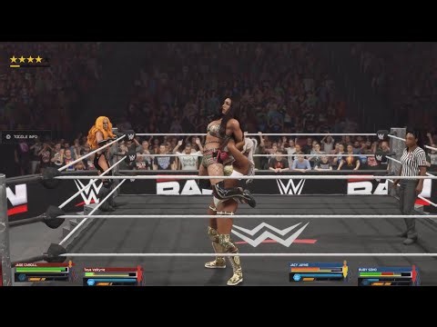 WWE 2K25 RAW Jade Cargill & Taya Valkyrie vs. Jacy Jayne & Ruby SoHo