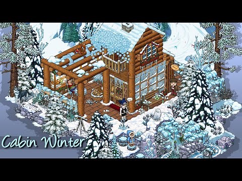 Winter Cabin / Rustic House #habbo #speedbuild