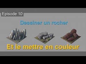 Comment [dessiner des rochers] puis les peindres en couleur