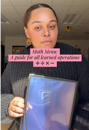 Creating a Comprehensive Math Menu for Students