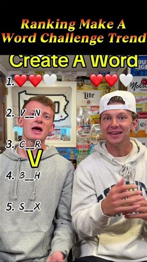 Ranking Make A Word Challenge Trend #funny #tiktokviral #trending #foryou #ranked #duet #usa