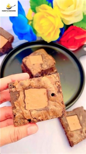 Double chocolate fudge brownies #authenticcuisine #fariscuisine #viralshort #shorts #brownie