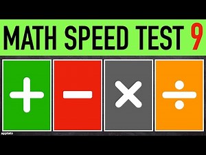 Math Speed Test #9 (25 Problems) - Addition Subtraction Multiplication Division Mental Maths Drill