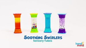 hand2mind Soothing Swirlers Sensory Tubes (Set of 4), Calming Corner Items Kids, Kids Ages 3