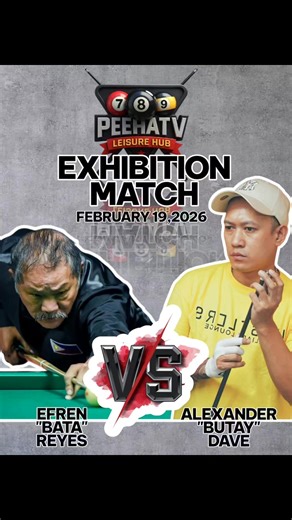 Get ready, Batangas! Witness billiards history in the making as the legendary “Magician” Efren Bata Reyes comes to PeehaTV Sports Café in Ibaan, Batangas on February 19 for a special exhibition game. Don’t miss this rare chance to see one of the greatest pool players of all time showcase his incredible skill, precision, and signature trick shots live. Invite your friends and family and experience an unforgettable day of world-class billiards, excitement, and inspiration. This is more than just a