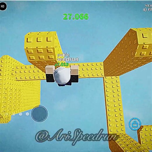 Decent difficulty chart obby speedrun