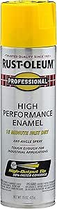 Rust-Oleum 7543838 Professional High Performance Enamel Spray Paint, 15 oz, Gloss Safety Yellow