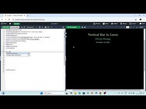 How to write Symbol of Vertical Bar in Latex | Vertical Bar in Latex