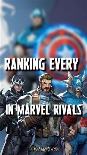 Captain America Skin Tier List In Marvel Rivals 🏆 #shorts