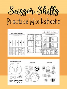 Scissor Skills Worksheets-fine Motor Practice-prek to 1st Grade Worksheets-small Motor Practice-printable No Prep Worksheets-downloadable - Etsy Australia