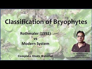 Bryophytes Classification | Rothmaler (1951) | Modern System Classification of Bryophytes