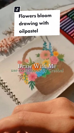 Blooming Flowers: Oil Pastel Drawing Tutorial