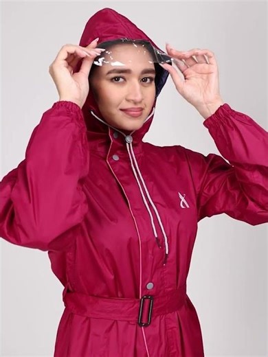 Elegant Maroon Monsoon Wear for Women | Aashi Rainwear