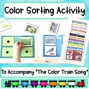 Color Sorting Activity: to use with the Color Train Song by Dr. Jean
