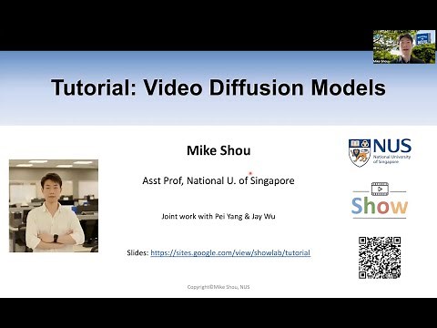 Tutorial: Video Diffusion Models. Mike Shou, 2023.