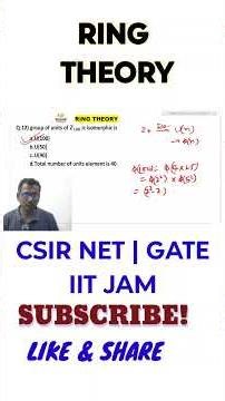 12 ring theory | group of units of Z100 is isomorphic | total number of units of ring group Z100