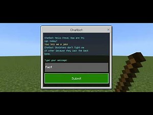 minecraft working simple chatbot