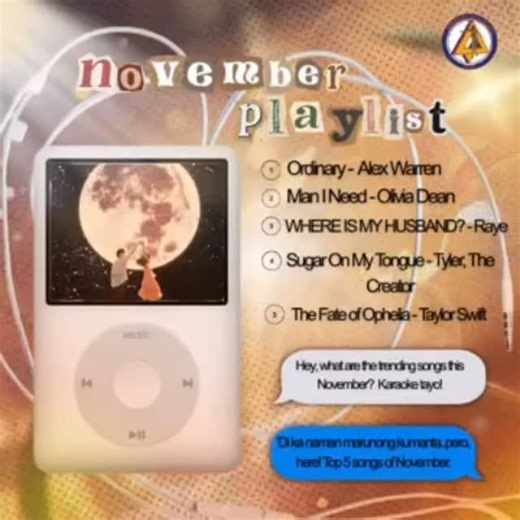 𝑻𝒉𝒆 𝑺𝒐𝒖𝒏𝒅𝒕𝒓𝒂𝒄𝒌 𝒐𝒇 𝑴𝒚 𝑵𝒐𝒗𝒆𝒎𝒃𝒆𝒓 🎧 As November comes to a close, here are the top 5 songs that shaped several moods, days, and honestly the entire personality of this month. Each track hit a different part of my soul; whether we were studying, overthinking, daydreaming, or just trying to survive the week. 𝟭. 𝗢𝗿𝗱𝗶𝗻𝗮𝗿𝘆 — 𝗔𝗹𝗲𝘅 𝗪𝗮𝗿𝗿𝗲𝗻 A soft reminder that even the simplest moments can feel heavy. Perfect for those late-night “life is lifing” thoughts. 𝟮. 𝗠