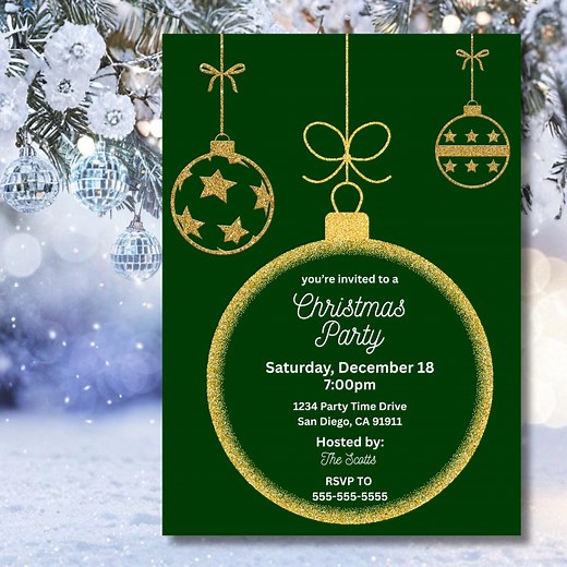 Christmas Party Invitation Template | Digital Download Holiday Invite | 5x7 Printable & 1080x1920 Digital | Editable Christmas Evite - Etsy