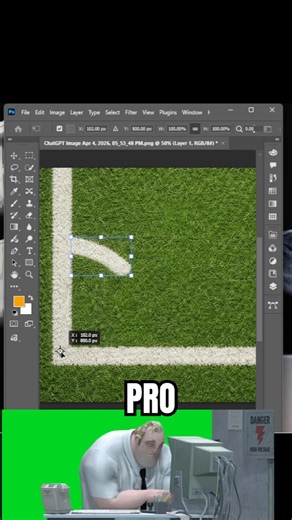 Adobe photoshop 2026-How To fill a soccer Arc Corner using photoshop #photoshop