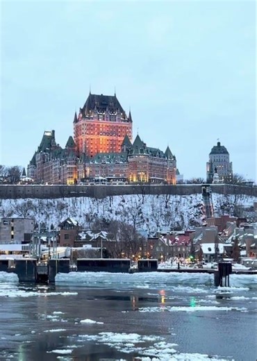 Fairmont, Le Chateau Frontenac, Quebec, Canada #fairmont #travel #snow #ice#winter #history #amazing