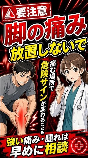 【痛む場所チェック！脚の痛みからわかる原因のヒントと受診の目安】◯