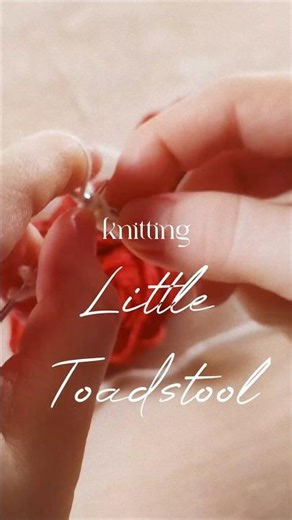 Making a knitted mushroom 🍄 #knitting #handmade