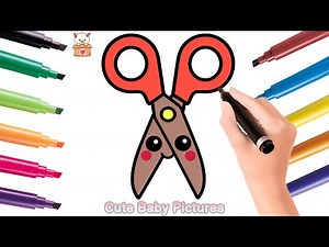 How to Draw Cute Scissors