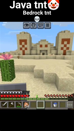 Java desert temple🤡 vs bedrock desert temple💀 #minecraft #gaming #shorts