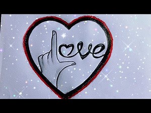 How to Draw a Love Heart // Cute Love Drawing