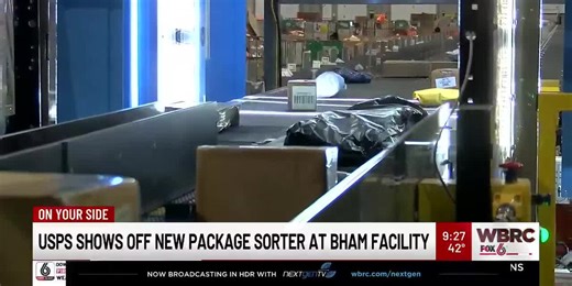 USPS shows off new package sorter at Birmingham facility