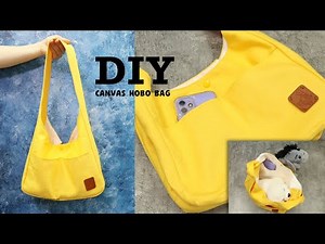 Canvas Hobo Bag with Gusset 💕How to make a shoulder bag easier than you think