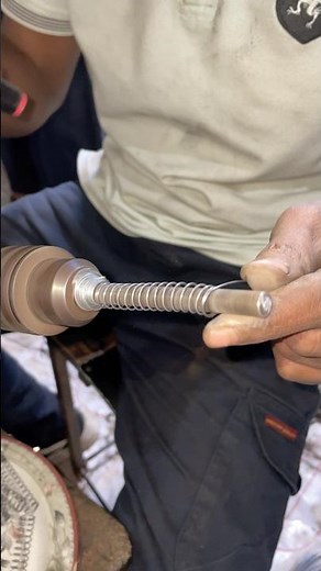 Small Spring Making on Drill Machine | Hand-Made Precision Spring #shorts