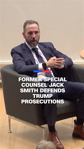 Former special counsel Jack Smith, whose historic prosecution of Donald Trump was upended by the president's reelection last year, insisted that the pair of criminal cases he brought against Trump were untainted by politics. Smith also criticized the current Justice Department under Trump in a recent wide-ranging interview with former federal prosecutor Andrew Weissmann at the University College London. Read more: https://cnn.it/43dBge0 | CNN Politics