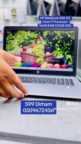 HP EliteBook 850 G3 15.6” Core i7 6th Generation 16GB RAM 512GB SSD Numeric Keypad backlit Keyboard Free Office #hp #hpelitebook #i7 #dubaitiktok #abudhabitiktok #sharjahtiktok