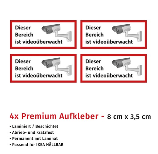 Sticker Set: Warning - Video Surveillance - 4x Weatherproof Warning Signs - Etsy