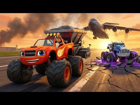 Blaze Monster Machine FULL Episode | Mega Runway Rescue! ✈️ | Kids Cartoons & STEM Engineering