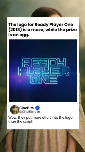 The logo for Ready Player One (2018) is a maze, while the prize is an egg.