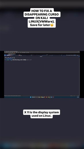 Nelly Grace on Instagram: "How To Fix a Disappearing Cursor on Kali Linux(VMware) #tech #nellygracew #viral #kenya #linux"
